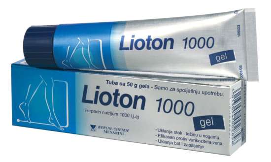 Unguent de lioton pentru articulații - Lioton-Gel, 50 g, Menarini
